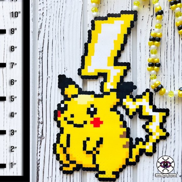 Gigantamax Pikachu Perler Necklace - Picture 5 of 5